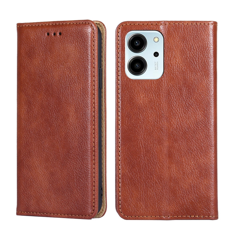 For Honor 80 SE Gloss Oil Solid Color Magnetic Leather Phone Case