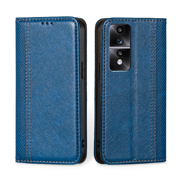 For Honor 80 GT Grid Texture Magnetic Flip Leather Phone Case