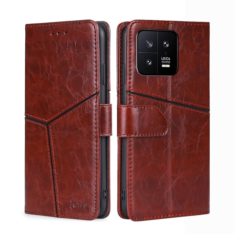 For Xiaomi 13 Geometric Stitching Horizontal Flip Leather Phone Case