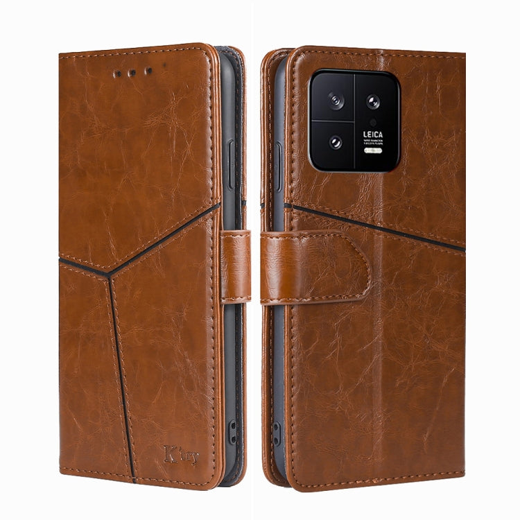 For Xiaomi 13 Geometric Stitching Horizontal Flip Leather Phone Case