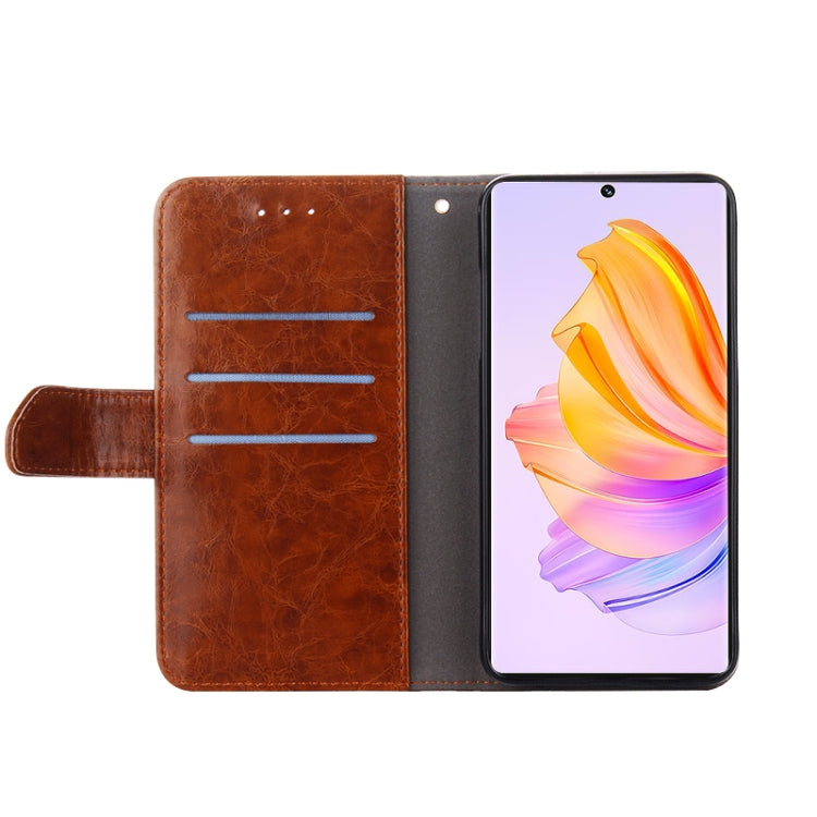 For Honor 80 SE Geometric Stitching Horizontal Flip Leather Phone Case