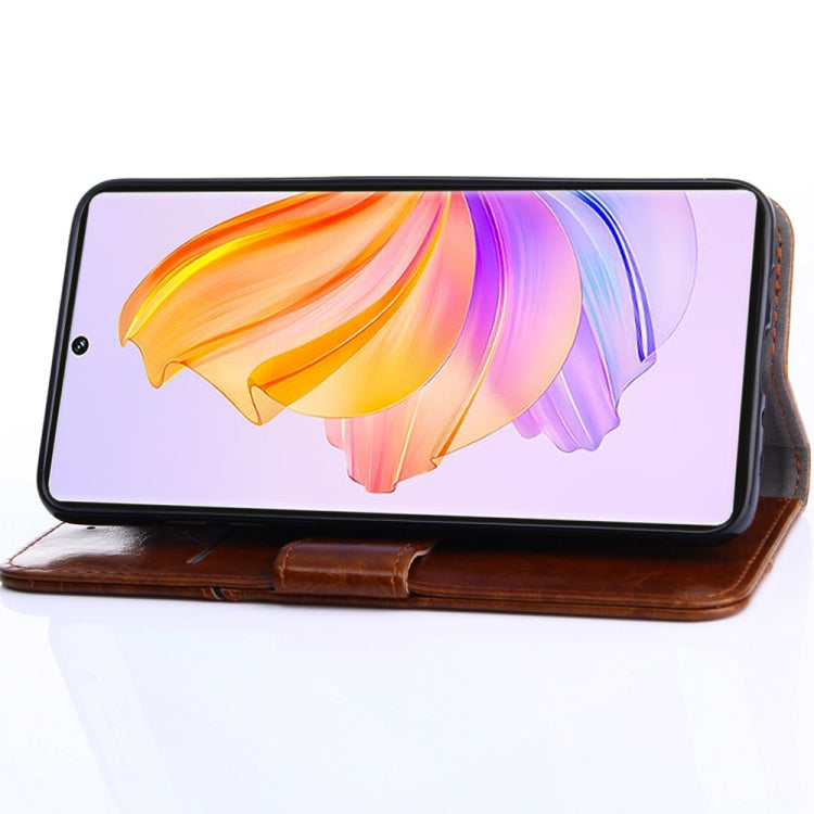 For Honor 80 SE Geometric Stitching Horizontal Flip Leather Phone Case