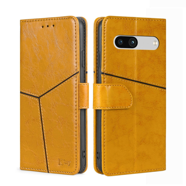 For Google Pixel 7a Geometric Stitching Horizontal Flip Leather Phone Case