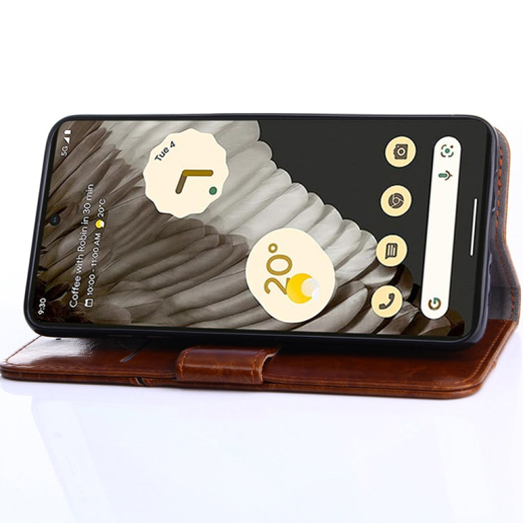 For Google Pixel 7a Geometric Stitching Horizontal Flip Leather Phone Case