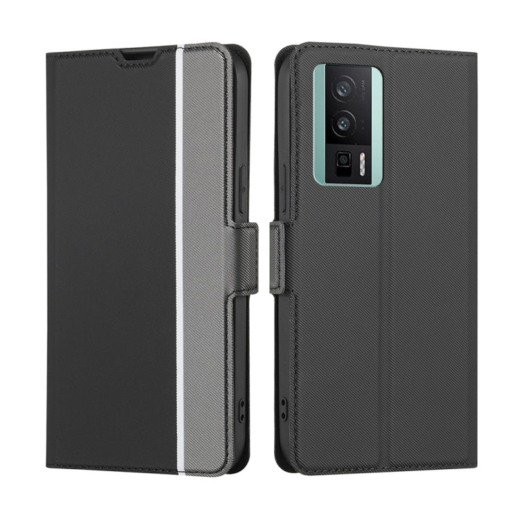 For Xiaomi Redmi K60 / K60 Pro Twill Texture Side Button Leather Phone Case