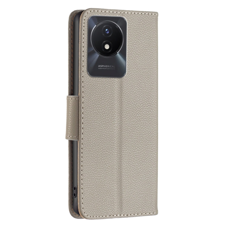 For vivo Y02 4G Litchi Texture Pure Color Leather Phone Case