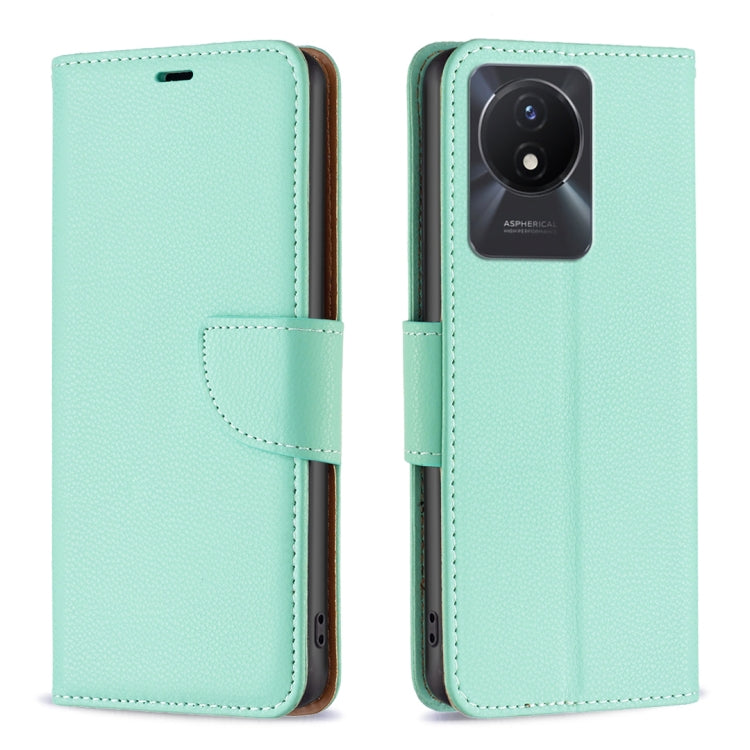 For vivo Y02 4G Litchi Texture Pure Color Leather Phone Case