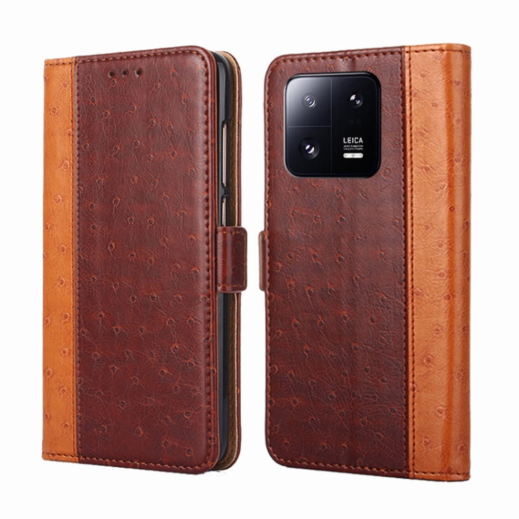For Xiaomi 13 Pro Ostrich Texture Flip Leather Phone Case