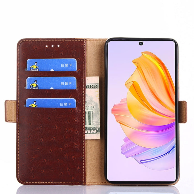 For Honor 80 SE Ostrich Texture Flip Leather Phone Case