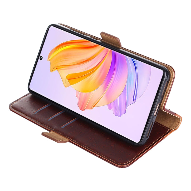 For Honor 80 SE Ostrich Texture Flip Leather Phone Case