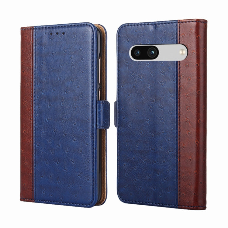 For Google Pixel 7a Ostrich Texture Flip Leather Phone Case