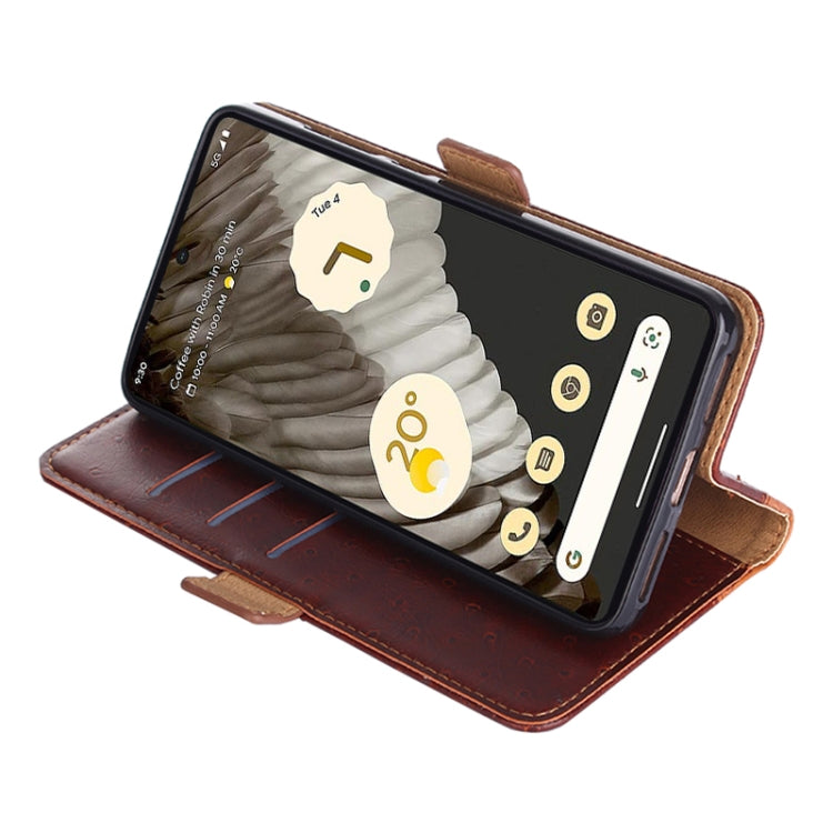 For Google Pixel 7a Ostrich Texture Flip Leather Phone Case