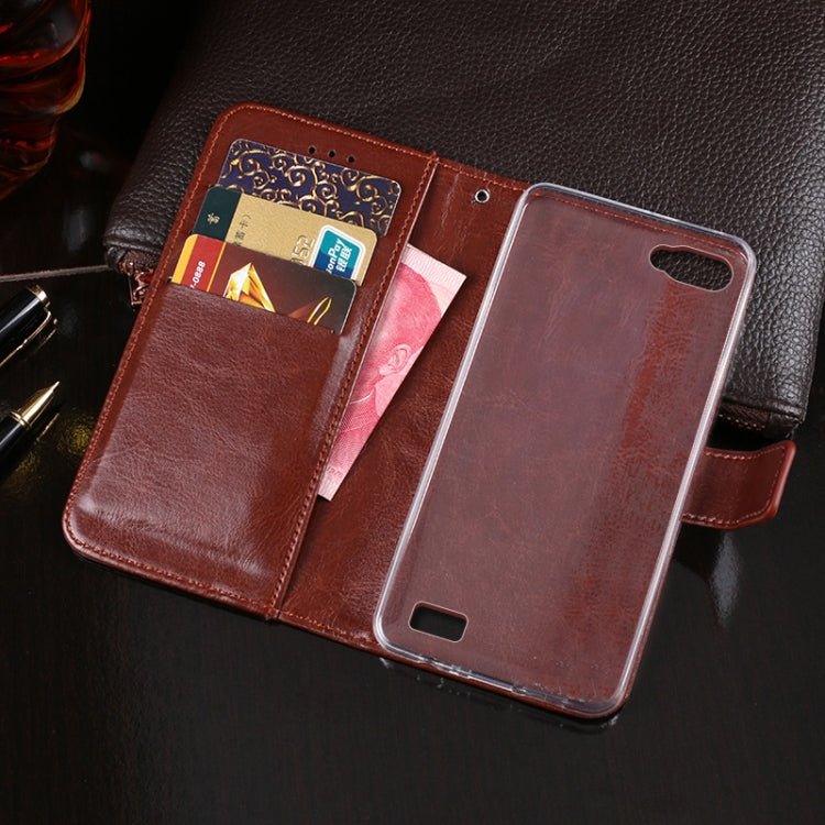 For Blackview A7 idewei Crazy Horse Texture Horizontal Flip Leather Case with Holder & Card Slots & Wallet
