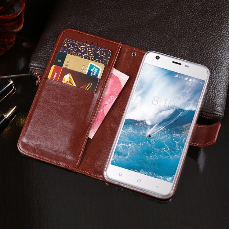 For Blackview A7 idewei Crazy Horse Texture Horizontal Flip Leather Case with Holder & Card Slots & Wallet