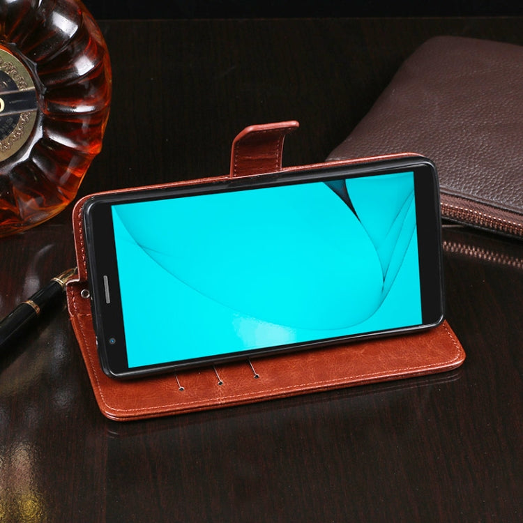 For BlackView A20 idewei Crazy Horse Texture Horizontal Flip Leather Case with Holder & Card Slots & Wallet