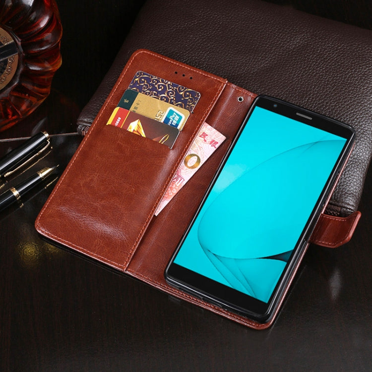 For BlackView A20 idewei Crazy Horse Texture Horizontal Flip Leather Case with Holder & Card Slots & Wallet