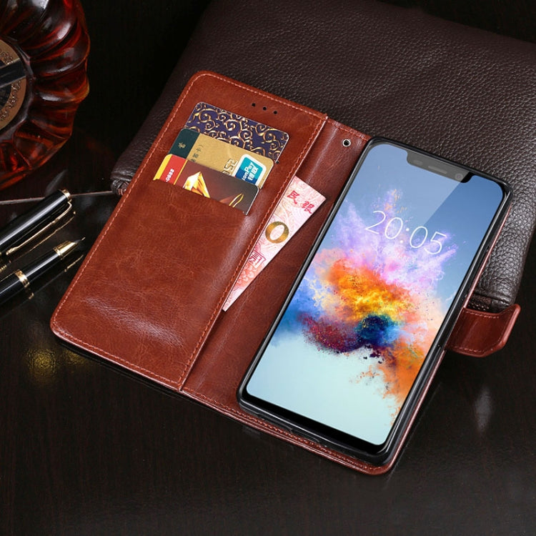 For Blackview A30 idewei Crazy Horse Texture Horizontal Flip Leather Case with Holder & Card Slots & Wallet