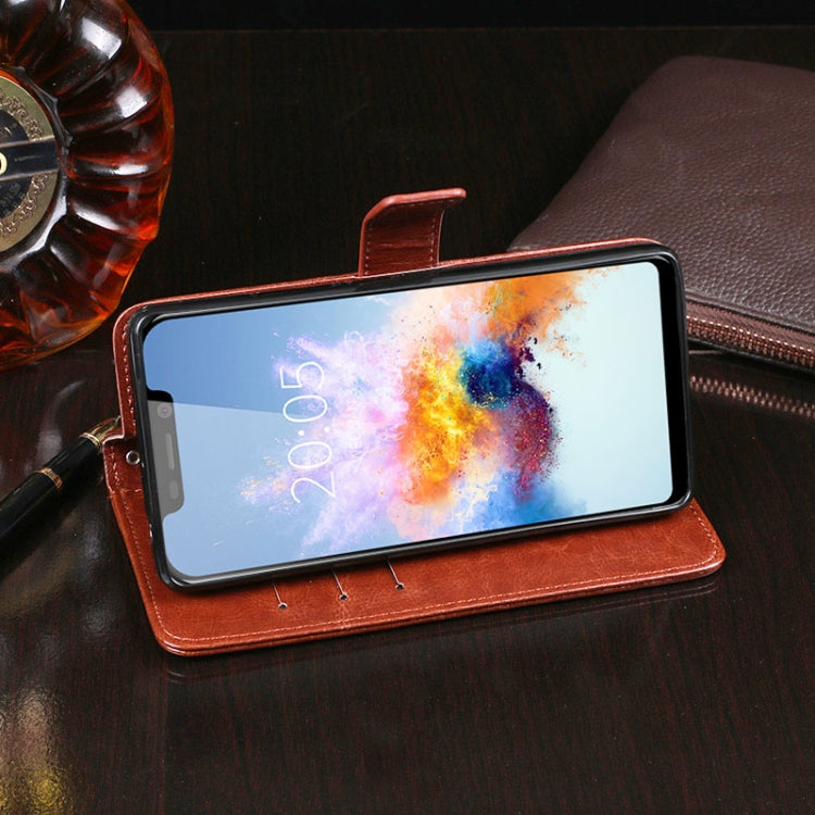 For Blackview A30 idewei Crazy Horse Texture Horizontal Flip Leather Case with Holder & Card Slots & Wallet