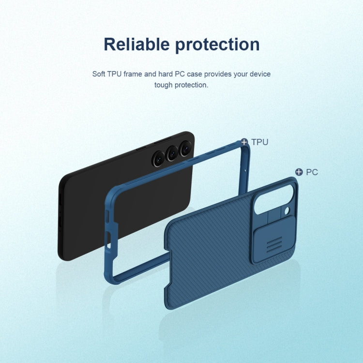For Samsung Galaxy S23+ 5G NILLKIN Black Mirror Pro Series Camshield Phone Case