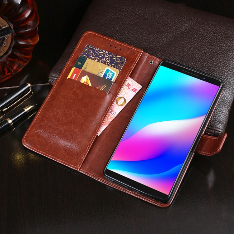 For Blackview Max 1 idewei Crazy Horse Texture Horizontal Flip Leather Case with Holder & Card Slots & Wallet