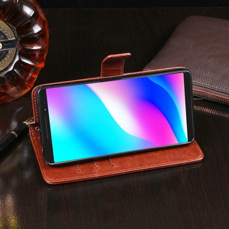 For Blackview Max 1 idewei Crazy Horse Texture Horizontal Flip Leather Case with Holder & Card Slots & Wallet