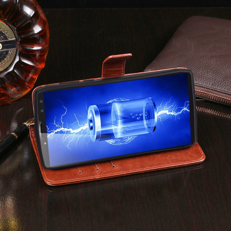 For Blackview P10000 Pro idewei Crazy Horse Texture Horizontal Flip Leather Case with Holder & Card Slots & Wallet