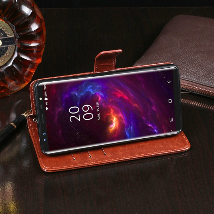 For Blackview S8 idewei Crazy Horse Texture Horizontal Flip Leather Case with Holder & Card Slots & Wallet