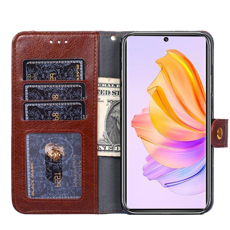 For Honor 80 SE Zipper Bag Leather Phone Case