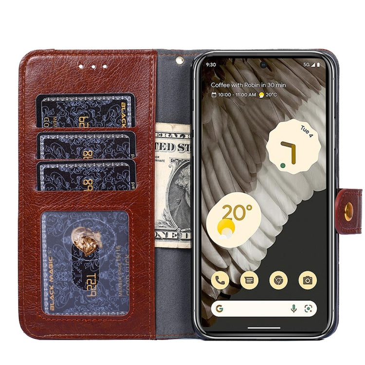 For Google Pixel 7a Zipper Bag Leather Phone Case