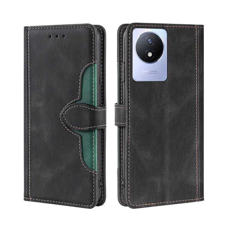 For vivo Y02 4G Skin Feel Magnetic Buckle Leather Phone Case