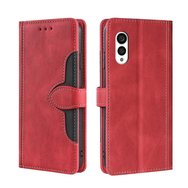For Fujitsu Arrows N F-51C Skin Feel Magnetic Buckle Leather Phone Case