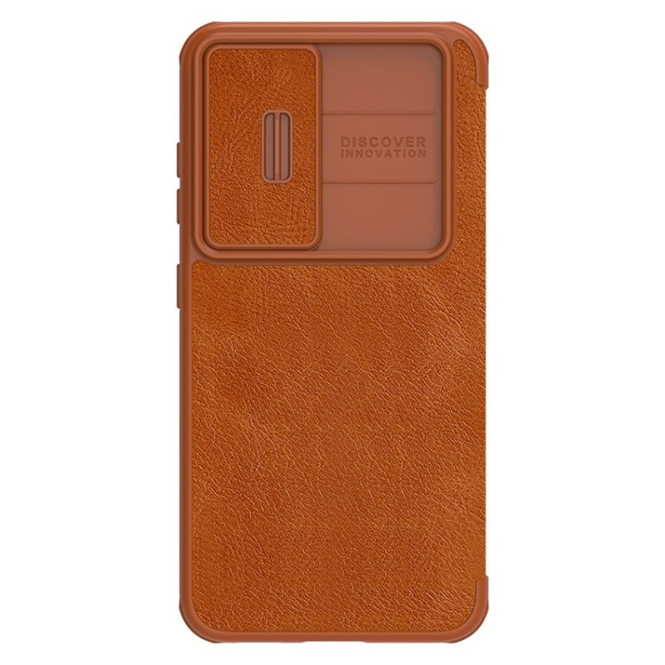 For Samsung Galaxy S23 5G NILLKIN QIN Series Pro Sliding Camera Cover Design Leather Phone Case