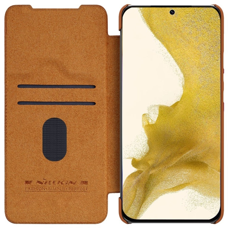 For Samsung Galaxy S23 5G NILLKIN QIN Series Pro Sliding Camera Cover Design Leather Phone Case