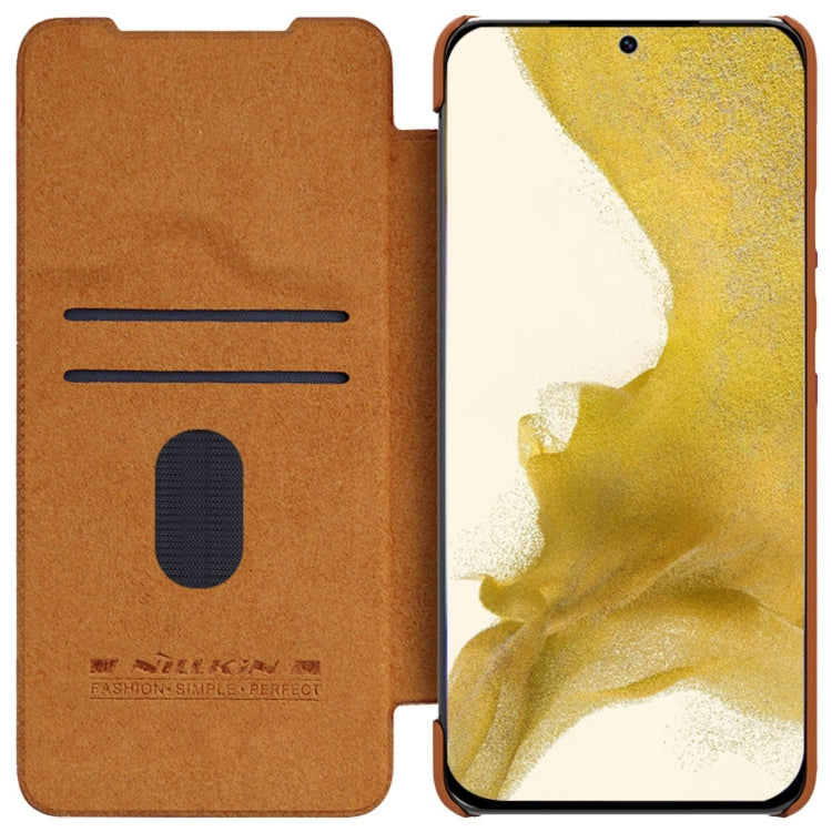 For Samsung Galaxy S23+ 5G NILLKIN QIN Series Pro Sliding Camera Cover Design Leather Phone Case