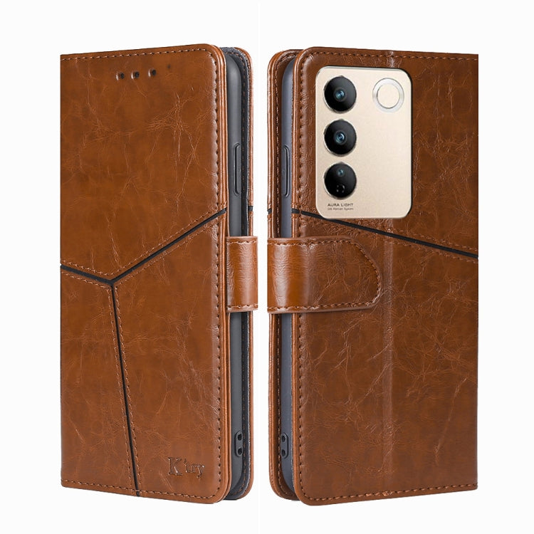 For vivo S16 / S16 Pro Geometric Stitching Horizontal Flip Leather Phone Case