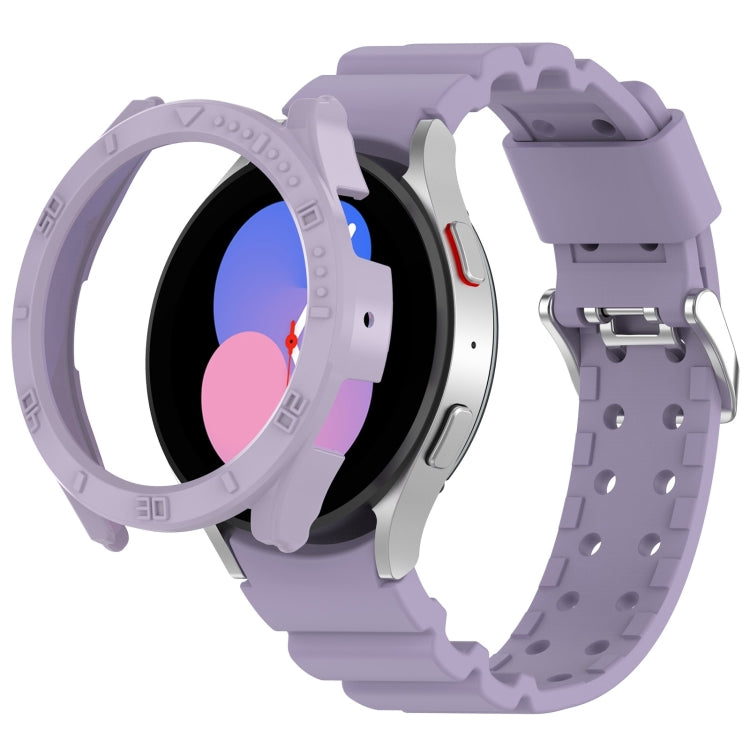 For Samsung Galaxy Watch4 Classic 46mm Armor Silicone Watch Band + Protective Case