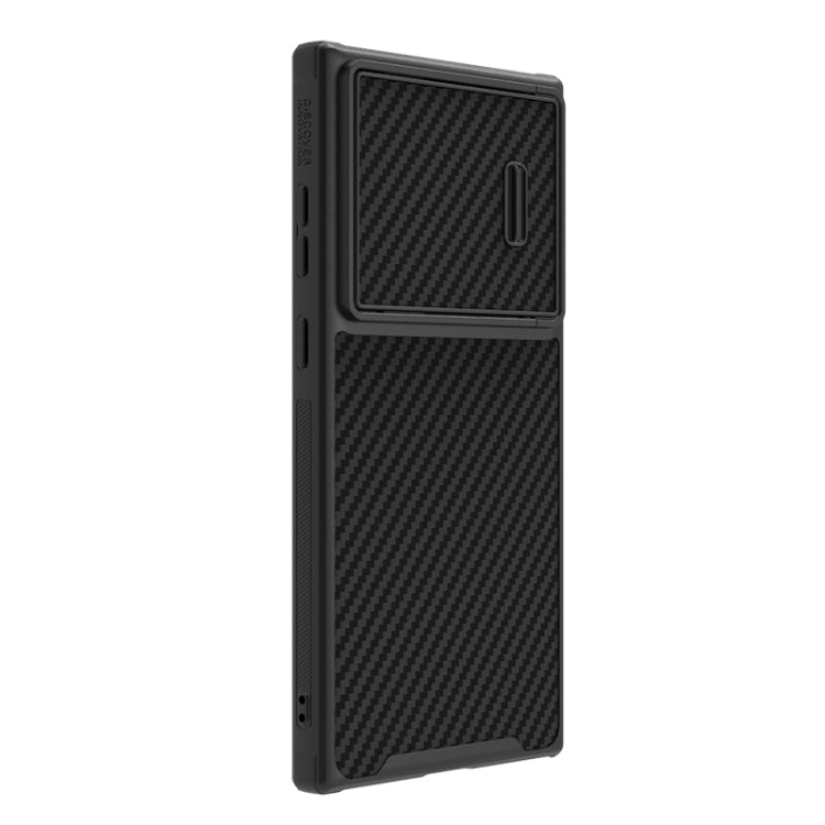 For Samsung Galaxy S23 Ultra 5G NILLKIN Synthetic Fiber Camshield Phone Case(Black)
