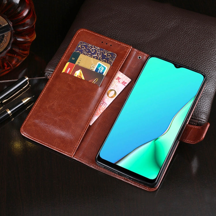For OPPO A9 (2020) idewei Crazy Horse Texture Horizontal Flip Leather Case with Holder & Card Slots & Wallet