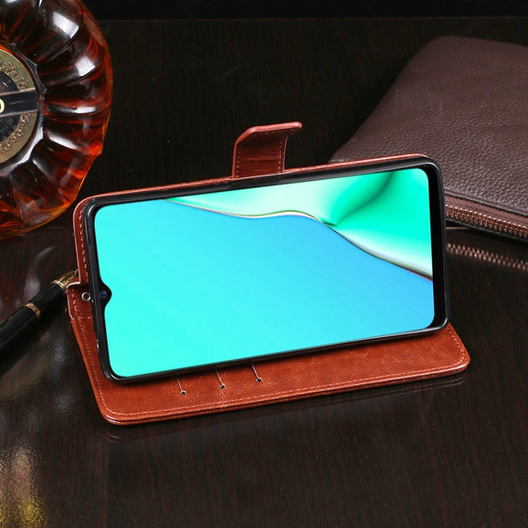 For OPPO A9 (2020) idewei Crazy Horse Texture Horizontal Flip Leather Case with Holder & Card Slots & Wallet