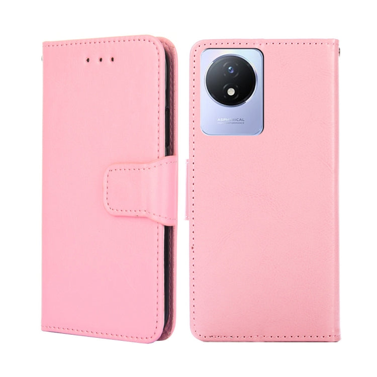 For vivo Y02 4G Crystal Texture Leather Phone Case