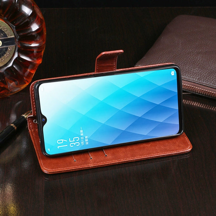 For OPPO A7X idewei Crazy Horse Texture Horizontal Flip Leather Case with Holder & Card Slots & Wallet