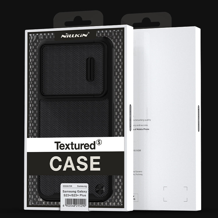 For Samsung Galaxy S23 5G NILLKIN 3D Textured Nylon Fiber TPU + PC Phone Case(Black)