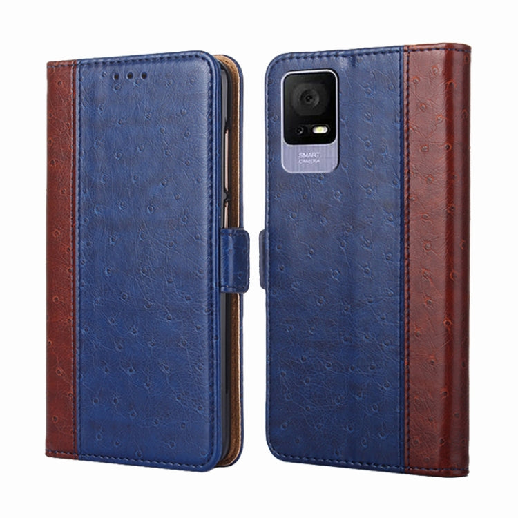 For TCL 405 / 406 / 408 Ostrich Texture Horizontal Flip Leather Phone Case