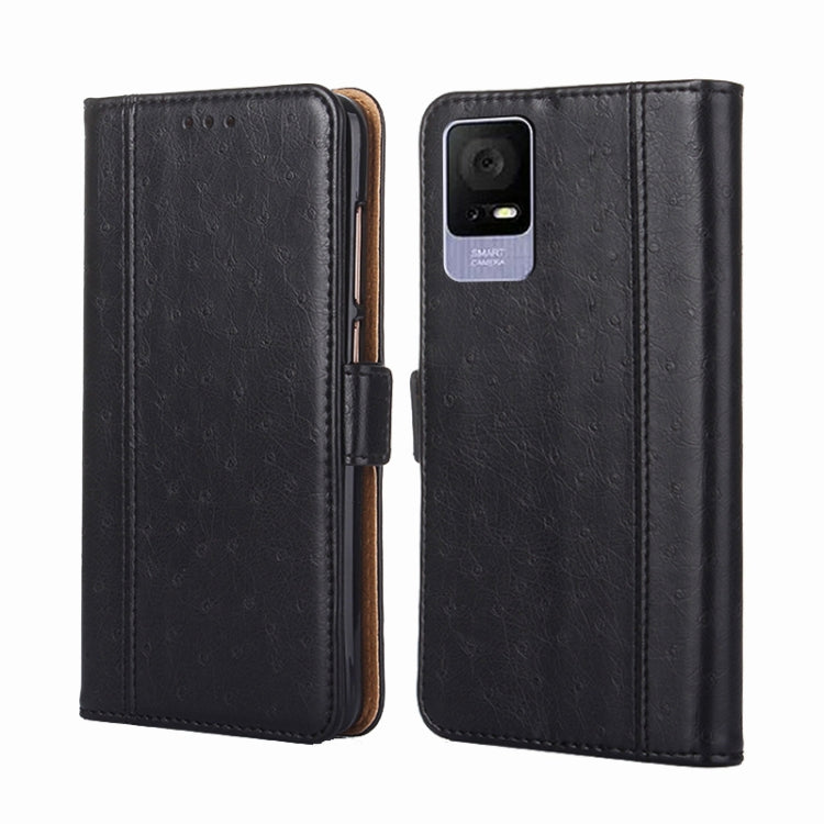 For TCL 405 / 406 / 408 Ostrich Texture Horizontal Flip Leather Phone Case
