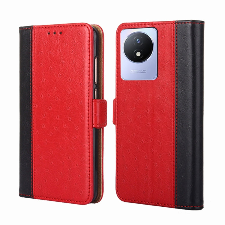 For vivo Y02 4G Ostrich Texture Horizontal Flip Leather Phone Case