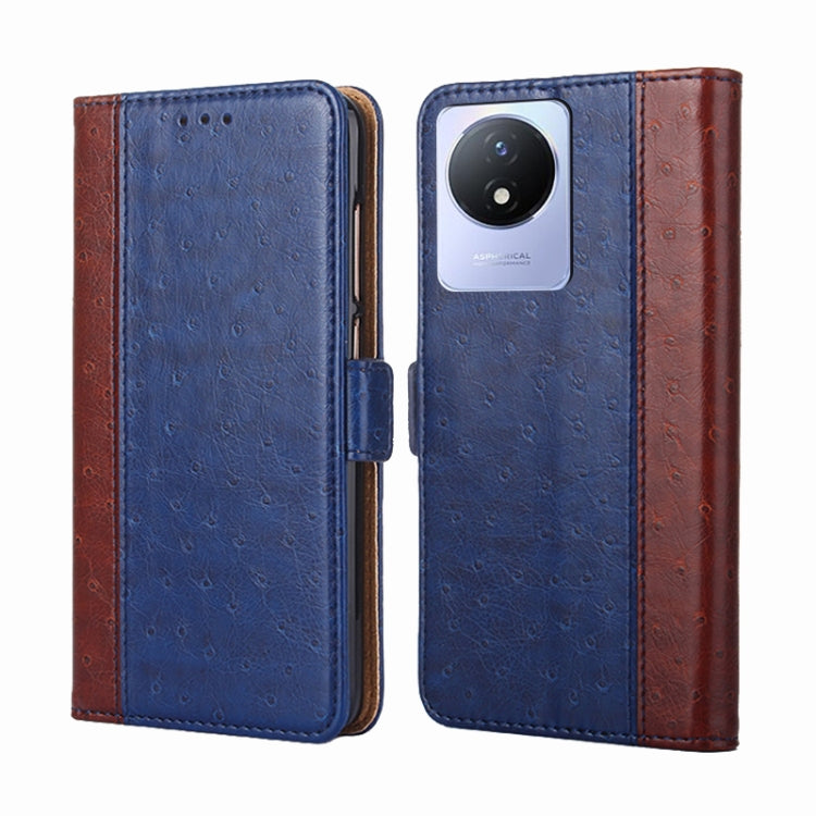 For vivo Y02 4G Ostrich Texture Horizontal Flip Leather Phone Case