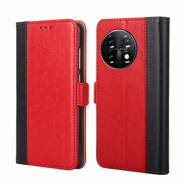 For OnePlus 11 Ostrich Texture Horizontal Flip Leather Phone Case