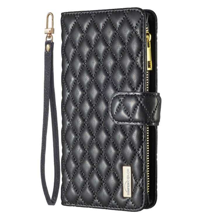For Xiaomi Redmi Note 12 Pro 5G Global Diamond Lattice Zipper Wallet Leather Flip Phone Case