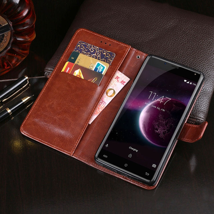 For Cubot Magic idewei Crazy Horse Texture Horizontal Flip Leather Case with Holder & Card Slots & Wallet