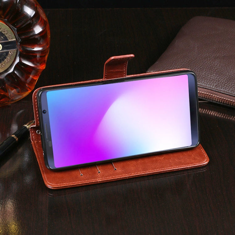 For Cubot Power idewei Crazy Horse Texture Horizontal Flip Leather Case with Holder & Card Slots & Wallet